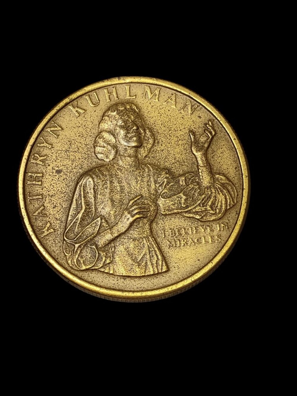 Kathryn Kuhlman 1972 commemorative Coin I Believe In Miracles EvAngelos Frudakis